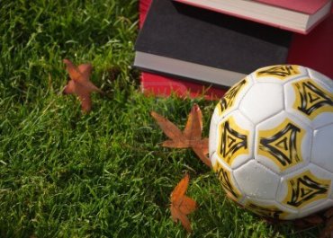 6104208-a-close-up-of-some-books-on-green-grass-with-a-soccer-ball-and-fall-leaves